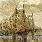 River Canvas Paintings - East River Bridge II